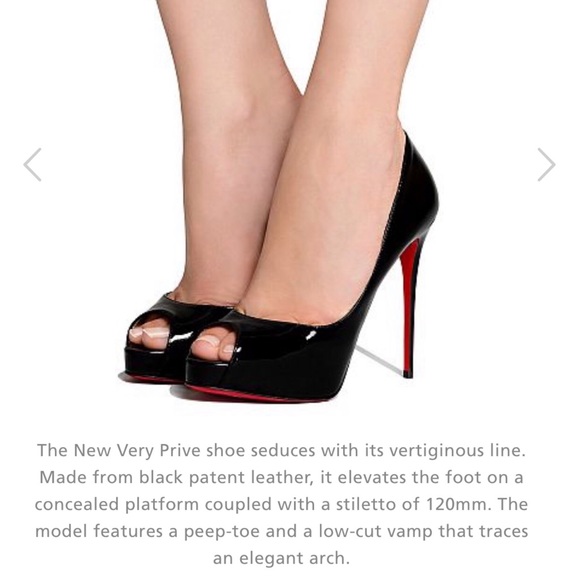 CHRISTIAN LOUBOUTIN Black Patent New Very Prive 36 - Picture 6 of 8